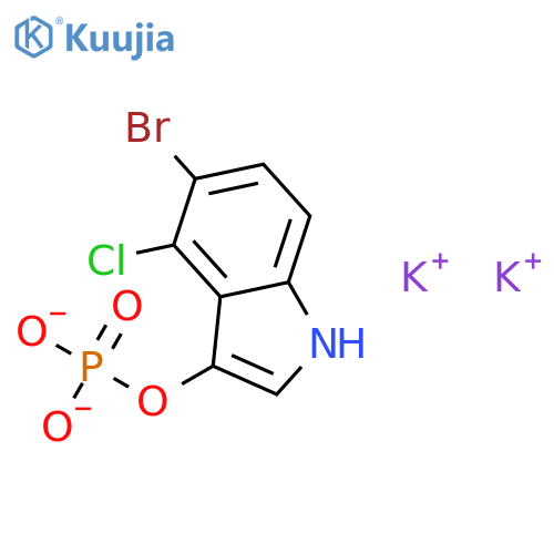 Potassium 5-bromo-4-chloro-1H-indol-3-yl phosphate structure