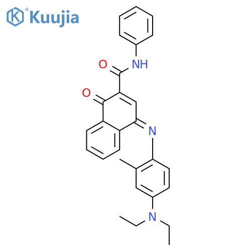 2-Phenylcarbamoyl-1,4-naphthoquinone-4-(4-diethylamino-2-methylphenyl)imine structure