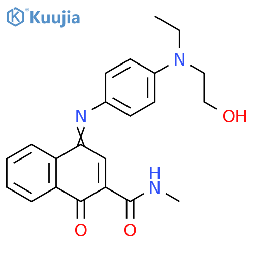 2-Naphthalenecarboxamide,4-[[4-[ethyl(2-hydroxyethyl)amino]phenyl]imino]-1,4-dihydro-N-methyl-1-oxo- structure