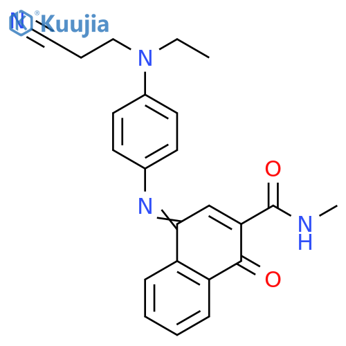 2-Naphthalenecarboxamide,4-[[4-[(2-cyanoethyl)ethylamino]phenyl]imino]-1,4-dihydro-N-methyl-1-oxo- structure
