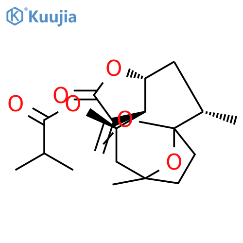 Propanoic acid,2-methyl-,(3aS,4R,6S,9S,10S,11aR)-dodecahydro-9-methoxy-6,10-dimethyl-3-methylene-2-oxo-6,9-epoxycyclodeca[b]furan-4-ylester structure