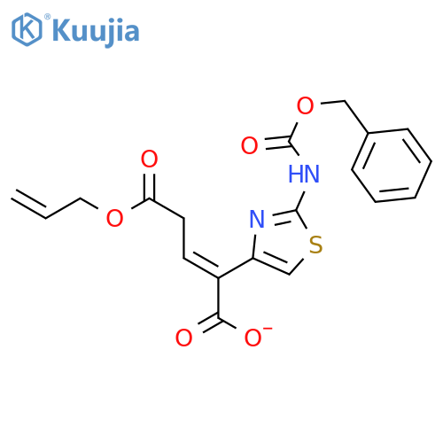 2-Pentenedioic acid, 2-[2-[[(phenylmethoxy)carbonyl]amino]-4-thiazolyl]-, 5-(2-propenyl) ester, (E)- structure