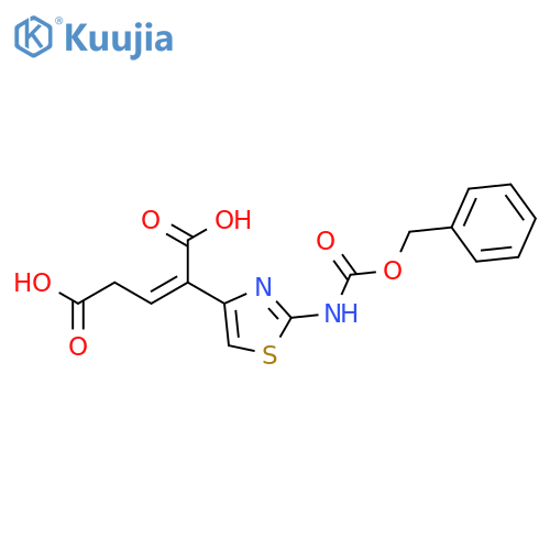 2-Pentenedioic acid, 2-[2-[[(phenylmethoxy)carbonyl]amino]-4-thiazolyl]- structure