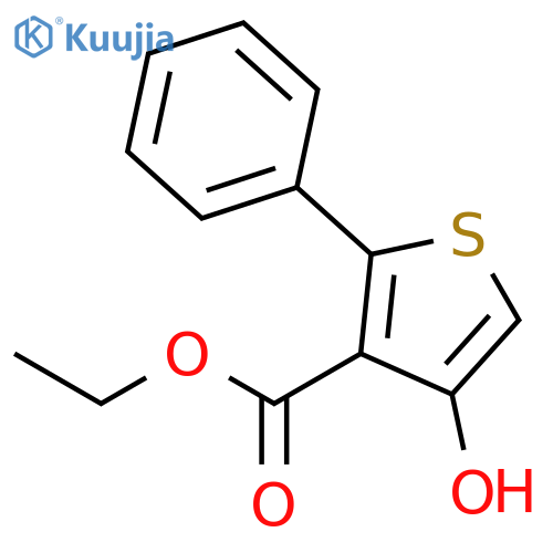 3-Thiophenecarboxylic acid, 4-hydroxy-2-phenyl-, ethyl ester structure