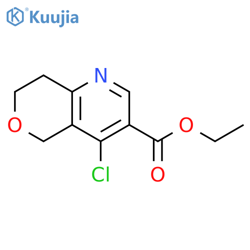 5H-Pyrano[4,3-b]pyridine-3-carboxylic acid, 4-chloro-7,8-dihydro-, ethyl ester structure
