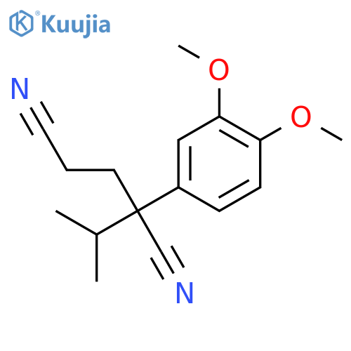2-(3,4-Dimethoxyphenyl)-2-isopropylpentanedinitrile structure