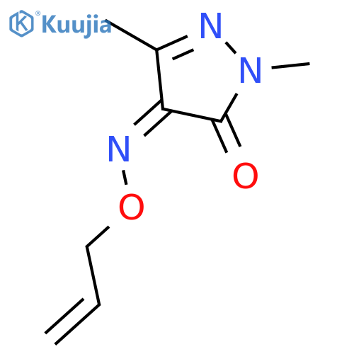 1H-Pyrazole-4,5-dione, 1,3-dimethyl-, 4-(O-2-propenyloxime) structure