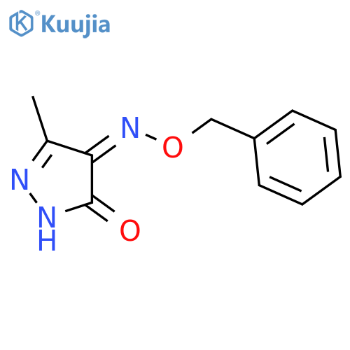 1H-Pyrazole-4,5-dione, 3-methyl-, 4-[O-(phenylmethyl)oxime] structure