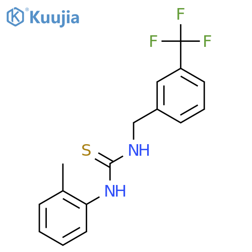 1-(2-Methylphenyl)-3-((3-(trifluoromethyl)phenyl)methyl)thiourea structure