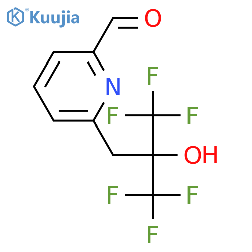 2-Pyridinecarboxaldehyde, 6-(2-hydroxy-3,3,3-trifluoro-2-(trifluoromethyl)propyl)- structure