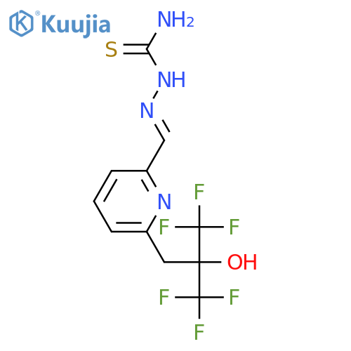 Hydrazinecarbothioamide,2-[[6-[3,3,3-trifluoro-2-hydroxy-2-(trifluoromethyl)propyl]-2-pyridinyl]methylene]- structure