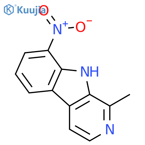 9H-Pyrido[3,4-b]indole,1-methyl-8-nitro- structure