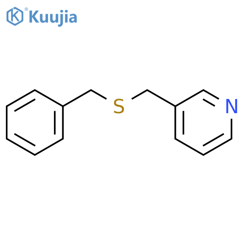 Pyridine,3-[[(phenylmethyl)thio]methyl]- structure