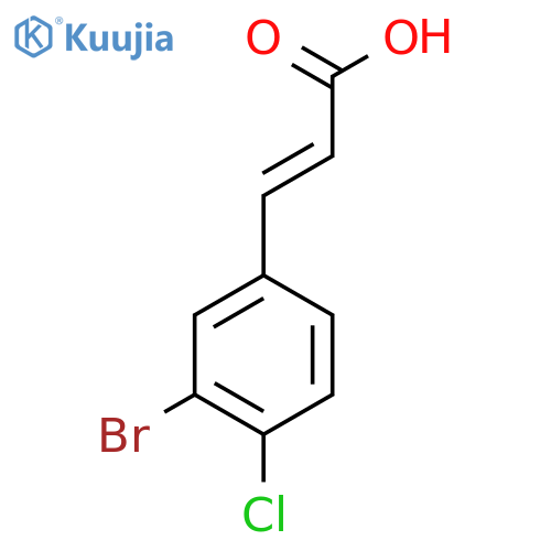 3-(3-bromo-4-chlorophenyl)prop-2-enoic acid structure
