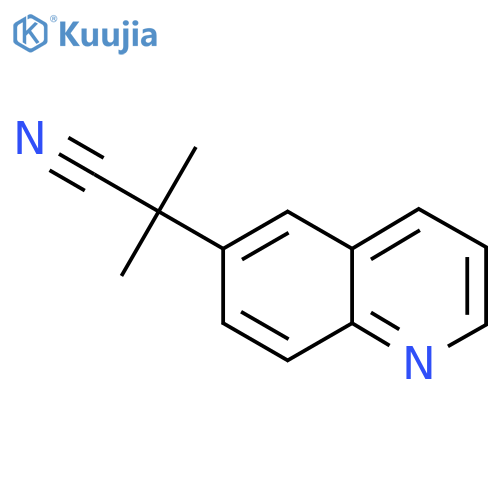 2-methyl-2-(quinolin-6-yl)propanenitrile structure