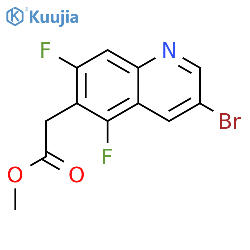 Methyl (3-bromo-5,7-difluoro-6-quinolinyl)acetate structure