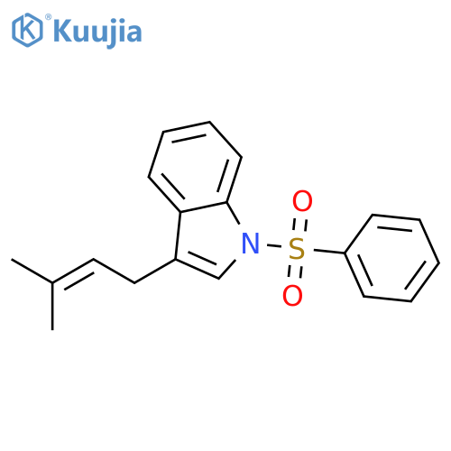1-(benzenesulfonyl)-3-(3-methylbut-2-enyl)indole structure