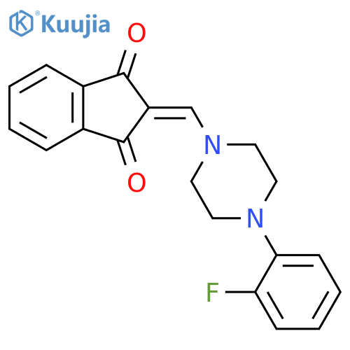 2-{4-(2-Fluorophenyl)piperazinomethylene}-1H-indene-1,3(2H)-dione structure
