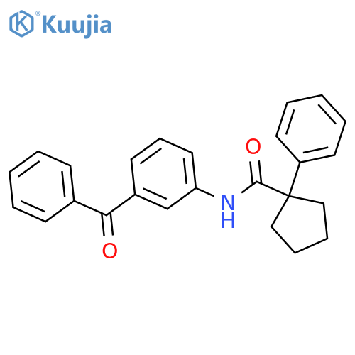 N-(3-benzoylphenyl)-1-phenylcyclopentane-1-carboxamide structure