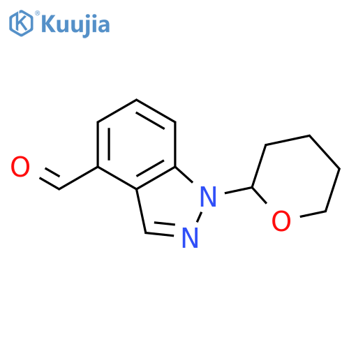 1-(oxan-2-yl)-1H-indazole-4-carbaldehyde structure