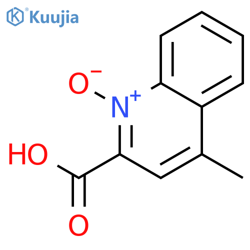 2-Quinolinecarboxylic acid, 4-methyl-, 1-oxide structure