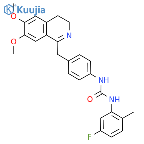 1-(4-((6,7-Dimethoxy(3,4-dihydroisoquinolyl))methyl)phenyl)-3-(5-fluoro-2-methylphenyl)urea structure