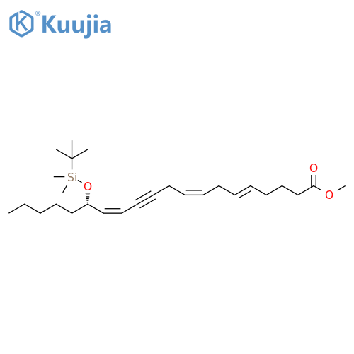 5,8,13-Eicosatrien-11-ynoic acid, 15-[[(1,1-dimethylethyl)dimethylsilyl]oxy]-, methyl ester, [S-(E,Z,Z)]- (9CI) structure