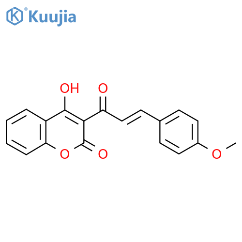 4-Hydroxy-3-(2E)-3-(4-methoxyphenyl)prop-2-enoyl-2H-chromen-2-one structure