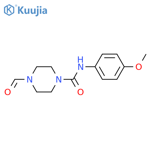 4-formyl-N-(4-methoxyphenyl)piperazine-1-carboxamide structure