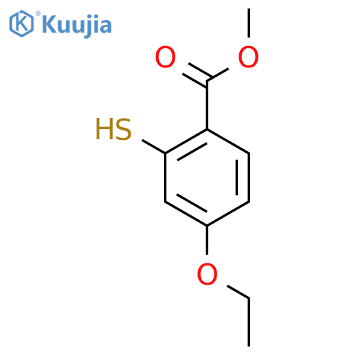 Benzoic acid, 4-ethoxy-2-mercapto-, methyl ester structure