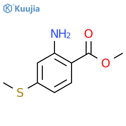 Benzoic acid, 2-amino-4-(methylthio)-, methyl ester structure