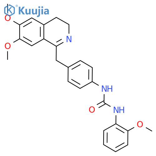 1-(4-((6,7-Dimethoxy(3,4-dihydroisoquinolyl))methyl)phenyl)-3-(2-methoxyphenyl)urea structure
