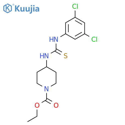 Ethyl 4-(3-(3,5-dichlorophenyl)thioureido)piperidine-1-carboxylate structure