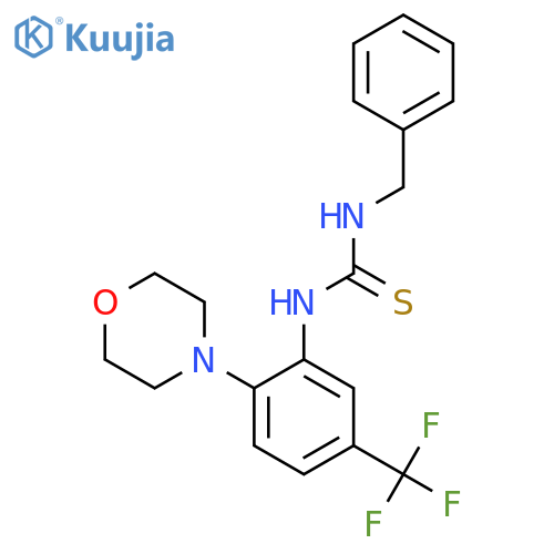 1-(Benzyl)-3-(2-morpholin-4-YL-5-(trifluoromethyl)phenyl)thiourea structure