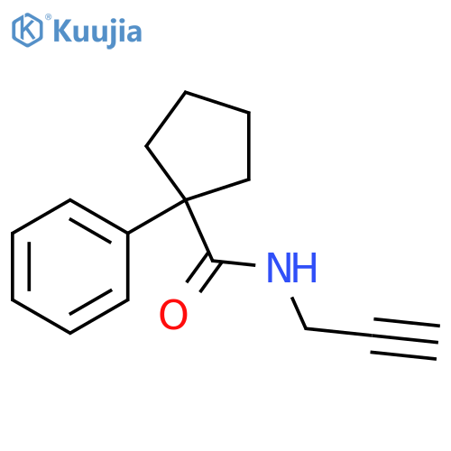 1-phenyl-N-(prop-2-yn-1-yl)cyclopentane-1-carboxamide structure