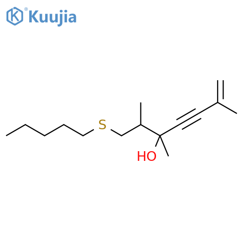 6-Hepten-4-yn-3-ol,2,3,6-trimethyl-1-(pentylthio)- structure