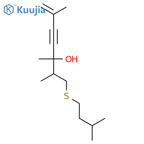 6-Hepten-4-yn-3-ol,2,3,6-trimethyl-1-[(3-methylbutyl)thio]- structure