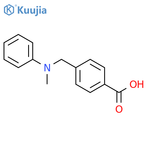 Benzoic acid, 4-[(methylphenylamino)methyl]- structure