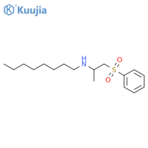 1-Octanamine, N-[1-methyl-2-(phenylsulfonyl)ethyl]- structure
