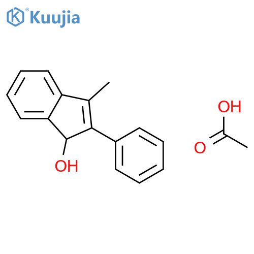 1H-Inden-1-ol, 3-methyl-2-phenyl-, acetate structure