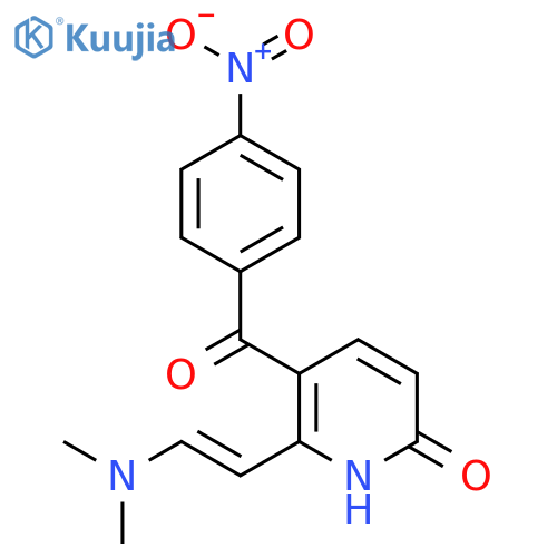 2(1H)-Pyridinone, 6-[2-(dimethylamino)ethenyl]-5-(4-nitrobenzoyl)- structure