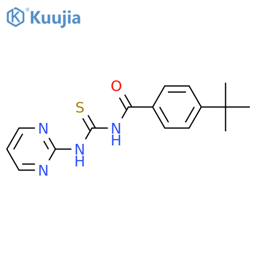 4-tert-butyl-N-(pyrimidin-2-ylcarbamothioyl)benzamide structure