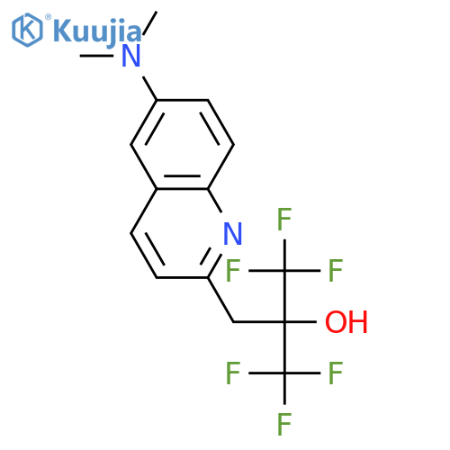 2-Quinolineethanol,6-(dimethylamino)-a,a-bis(trifluoromethyl)- structure