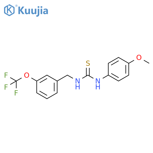 1-(4-methoxyphenyl)-3-{[3-(trifluoromethoxy)phenyl]methyl}thiourea structure