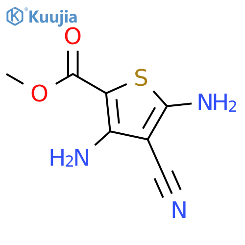 2-Thiophenecarboxylic acid, 3,5-diamino-4-cyano-, methyl ester structure