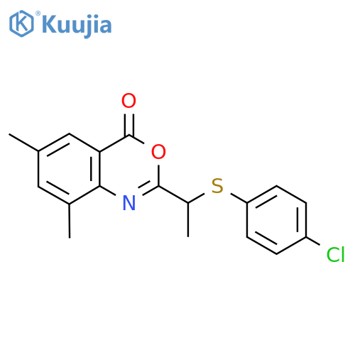 2-((4-Chlorophenylthio)ethyl)-6,8-dimethylbenzo[D]1,3-oxazin-4-one structure