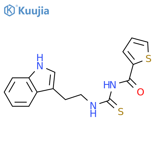 N-[2-(1H-indol-3-yl)ethylcarbamothioyl]thiophene-2-carboxamide structure
