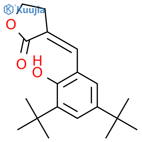 2(3H)-Furanone, 3-[[3,5-bis(1,1-dimethylethyl)-2-hydroxyphenyl]methylene]dihydro-, (E)- structure