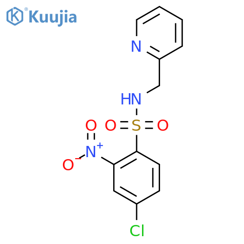 ((4-Chloro-2-nitrophenyl)sulfonyl)(2-pyridylmethyl)amine structure