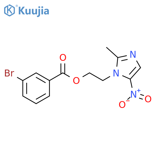 Benzoic acid, 3-bromo-, 2-(2-methyl-5-nitro-1H-imidazol-1-yl)ethyl ester structure